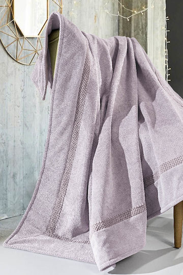 Guy Laroche Rubicon Ριχτάρι Τριθέσιου Καναπέ Suede 170x300εκ. Amethyst