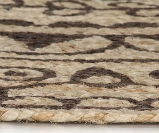 vidaXL Handmade Rug Round Summer from Jute Brown