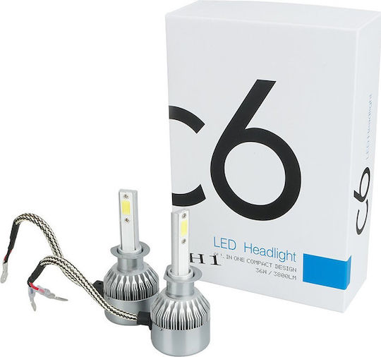 Roc Лампи Автомобила & Мотоциклета H4 LED 6000К Хладно бяло 9-30V 36W 2бр