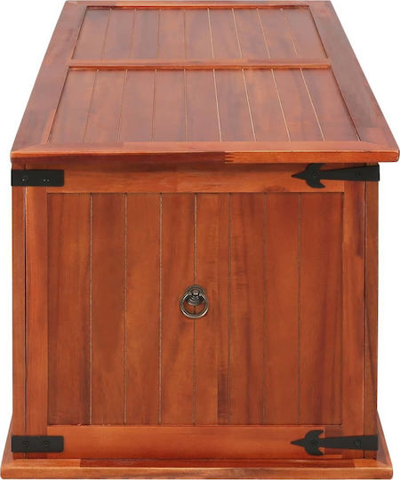vidaXL Διακοσμητικό Μπαούλο Ξύλινο Καφέ 79x34x32εκ.