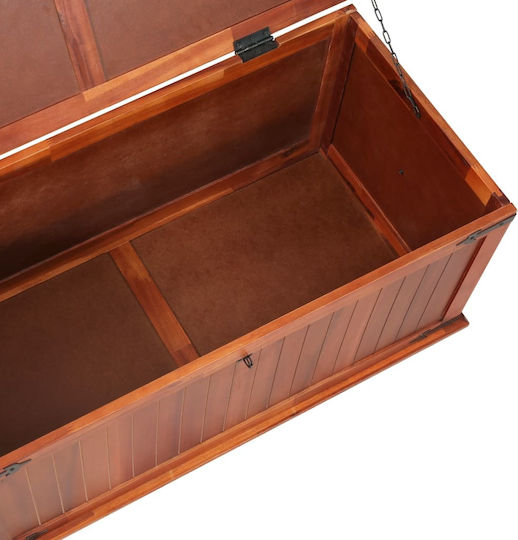 vidaXL Διακοσμητικό Μπαούλο Ξύλινο Καφέ 79x34x32εκ.