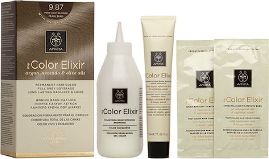 Apivita My Color Elixir Βαφή Μαλλιών Χωρίς Αμμωνία 7.35 Ξανθό Μελί Μαονί 50ml