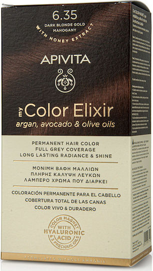 Apivita My Color Elixir Haarfärbemittel Ohne Ammoniak 6.35 Dunkelblonde Honig Mahonie 50ml