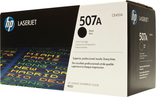 HP 507A Γνήσιο Toner Laser Εκτυπωτή Μαύρο 5500 Σελίδων (CE400A)