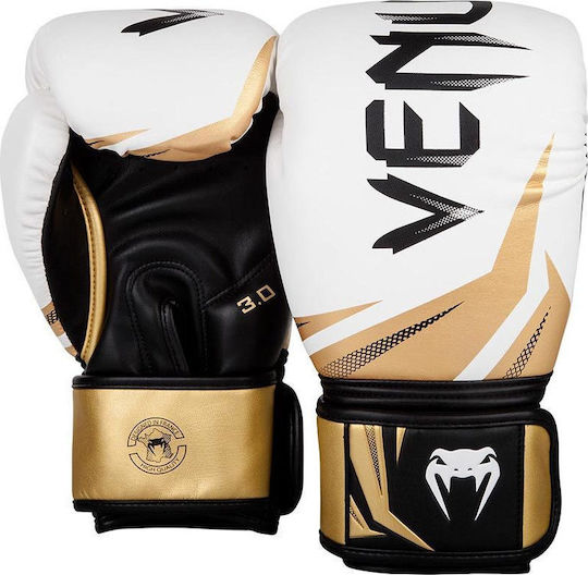 Venum Challenger 3.0 03525 Γάντια Πυγμαχίας από Συνθετικό Δέρμα για Αγώνα Λευκά/Μαύρα