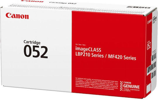 Canon 052 Γνήσιο Toner Laser Εκτυπωτή Μαύρο 3100 Σελίδων 2199C002