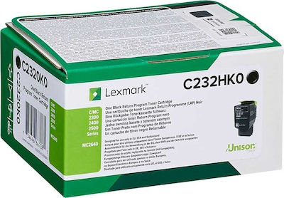 Lexmark C232HK0 Toner Laser Εκτυπωτή Μαύρο High Yield Return Program 3000 Σελίδων