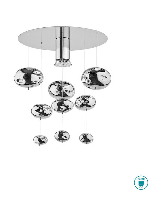 Nowodvorski Salva A Modern Metal Ceiling Light with Socket GU10 Silver