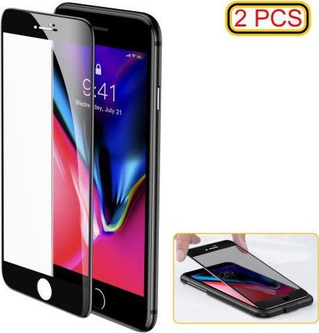 Baseus Full Glue Full Face Tempered Glass 2pcs Black (iPhone SE 2022 / 2020 / 8 / 7) SGAPIPH8N-GPE01