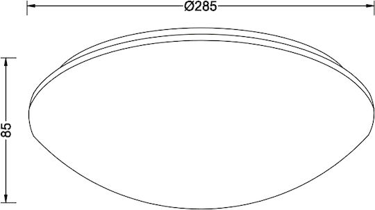 Aca Vegas Deckenleuchte 28.5cm Weiß mit Fassung E27