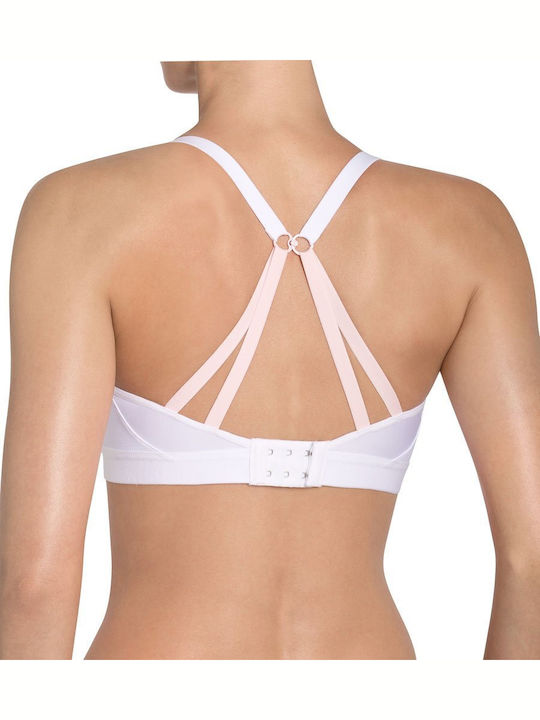 Triaction Free Motion Athletic Athletic Bra without Underwire White