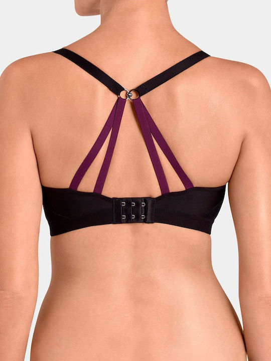 Triaction Free Motion Athletic Athletic Bra without Underwire Black