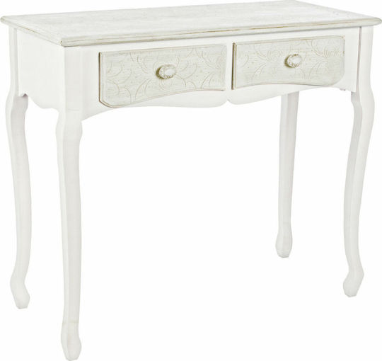 Clorine Konsole Holz White L90xB40xH78cm