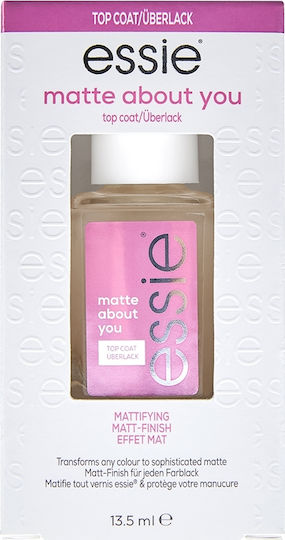 Essie About You Top Coat pentru lacuri de unghii obișnuite Matifiant 15ml