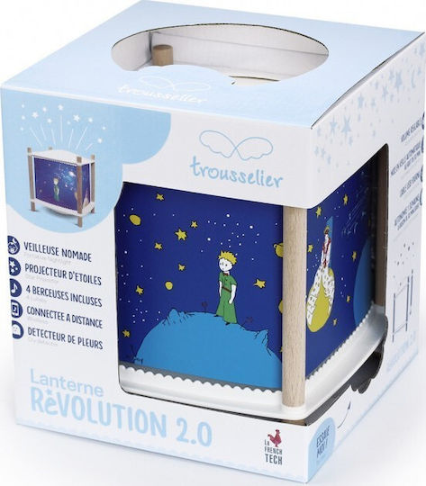 Trousselier Drehend Kinderprojektorlampe Kleiner Prinz mit Sternenprojektion Blau 17x17x19εκ.