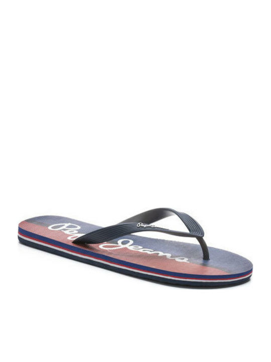 Pepe Jeans Hawi Watercolor Flip Flops σε Μπλε Χρώμα