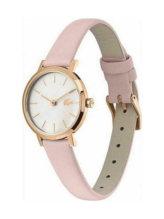 Lacoste Cannes Watch with Pink Leather Strap