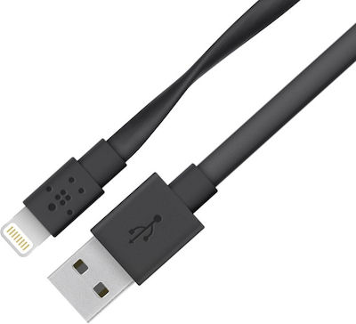 Belkin MIXIT Flat Lightning to USB Cable Flach USB-A zu Lightning Kabel Schwarz 1.2m (F8J148BT04-BLK)
