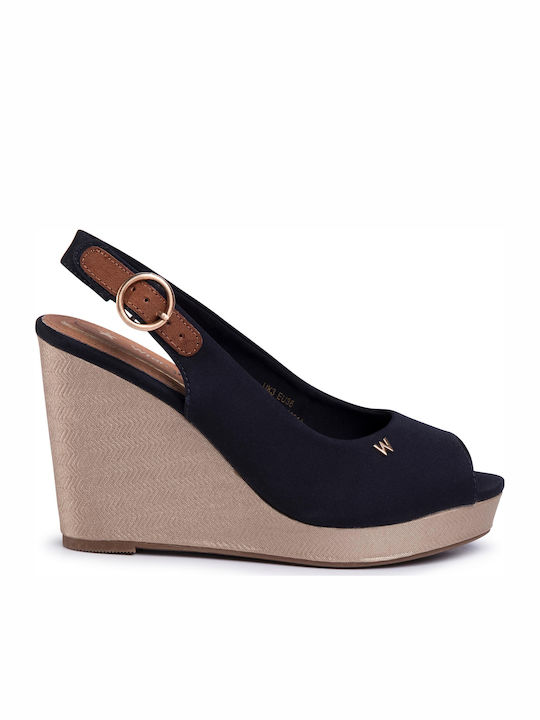 Jazz Raval Damenplattformen Marineblau