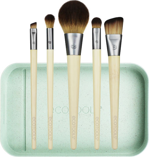 EcoTools Professional Set with Makeup Brushes made of Synthetic Hair Start The Day Beautiful 5pcs