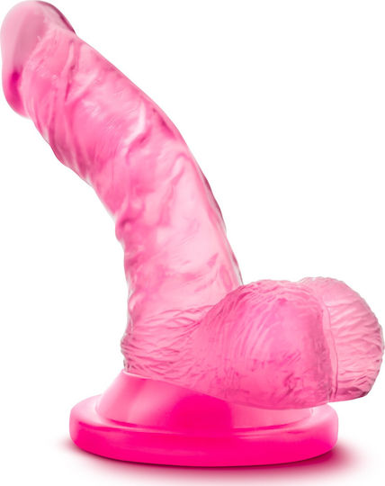 Naturally Yours Mini Realistic Dildo with Scrotum & Suction Cup Pink 12cm