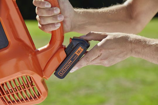 Black & Decker Blower Handheld 18V with 1 Battery 2Ah & Maximum Air Speed 140km/h