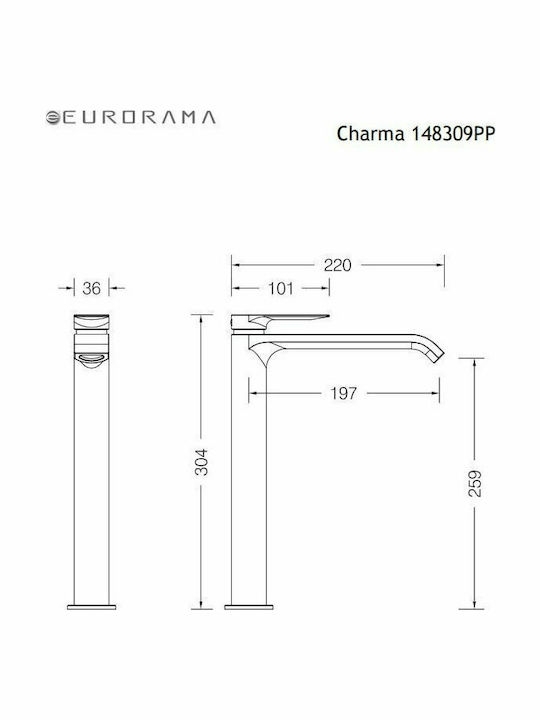 Eurorama Charma Amestecare Robinet Chiuvetă Robinete de chiuvetă