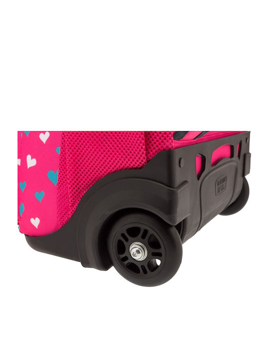 Polo Troller Glow Glow Princess School Bag Trolley Elementary, Elementary Purple with Water Bottle Holder 35Liters