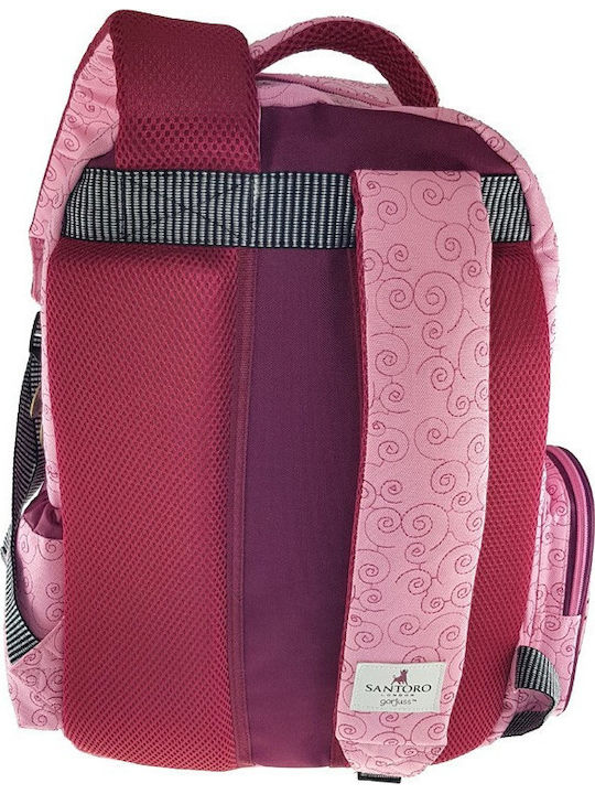 Santoro Gorjuss Sugar And Spice School Bag Backpack Elementary, Elementary Pink with Water Bottle Holder