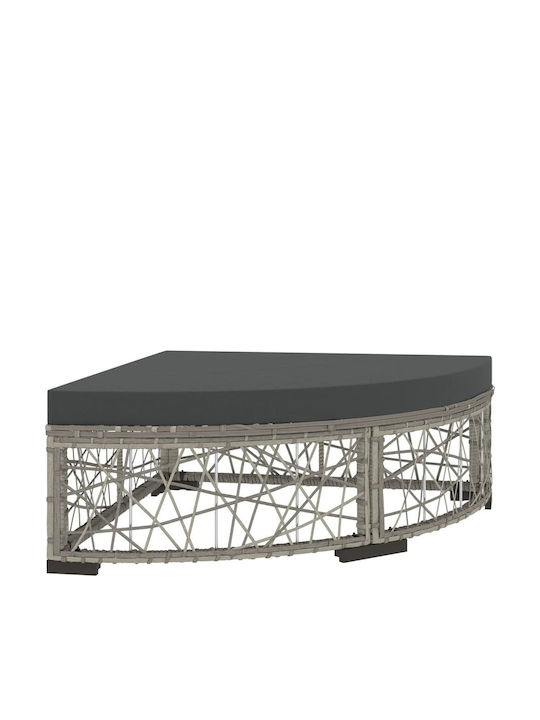 Canapea De Colț Pentru Exterior Din Rattan Cu Perne 70x70x52.5cm