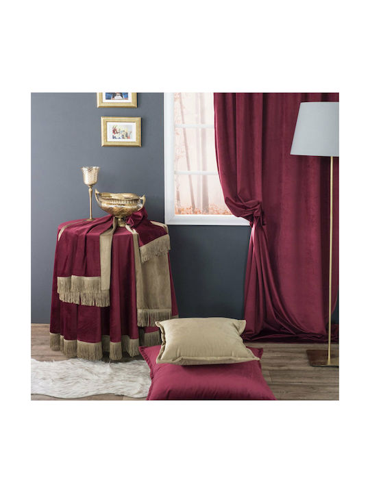 Teoran Floor Pillow Velvet 10 Bordo 65x65cm.