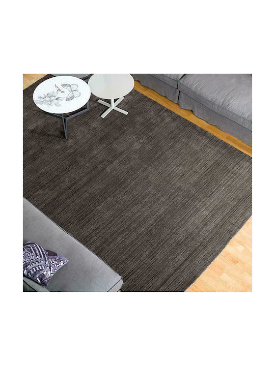 Tapicap Wool Sand Rug Rectangular Natural Dark Grey