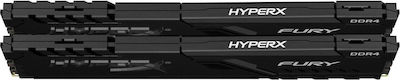 HyperX Fury 8GB DDR4 RAM με 2 Modules (2x4GB) και Ταχύτητα 2666 για Desktop
