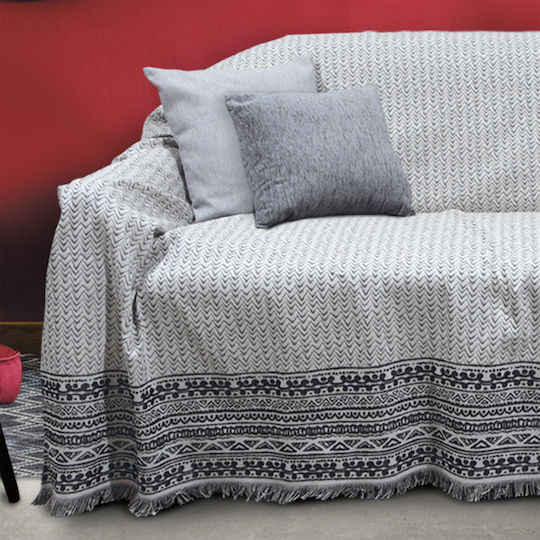 Das Home 0167 Cuvertură Pentru Canapea 2 Locuri Jacquard 180x250 cm Neagră