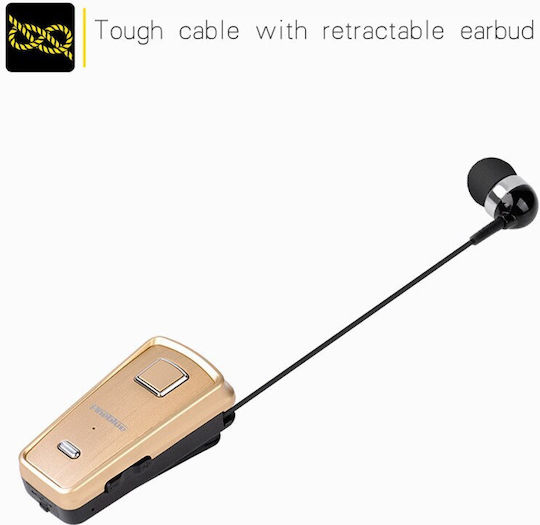 Fineblue F980 In-ear Bluetooth Handsfree Earphone Lapel Gold