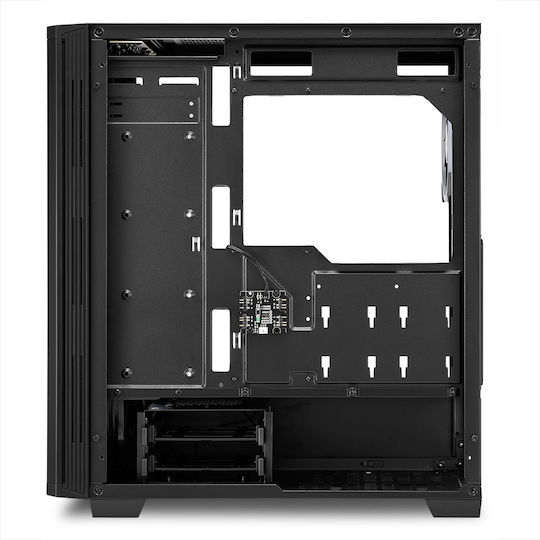 Sharkoon RGB Lit 200 Gaming Midi Tower Κουτί Υπολογιστή με Πλαϊνό Παράθυρο Μαύρο