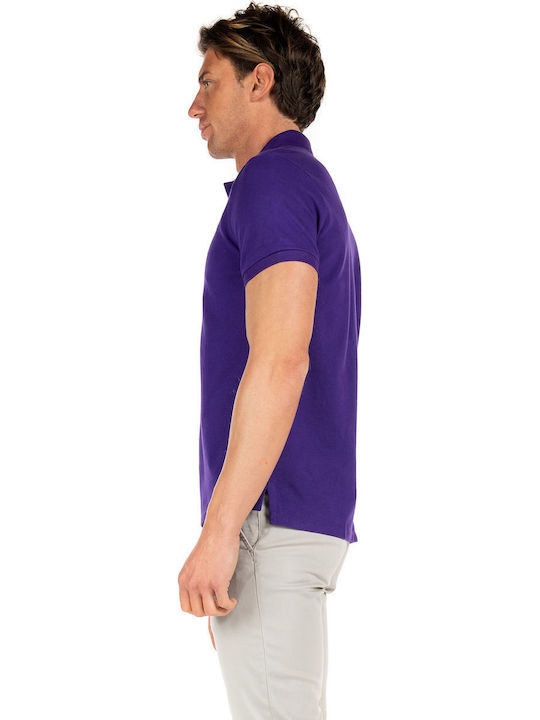 Polo Short Sleeve Blouse Purple