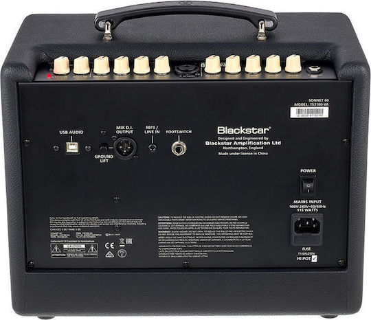 Blackstar Sonnet 60 BK Combo Amplifier For Acoustic Instruments 1 x 6.5" 60W Black