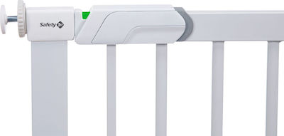 Safety 1st Flat Step Πτυσσόμενη Προστατευτική Πόρτα από Μέταλλο σε Λευκό Χρώμα 80x73cm