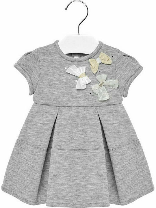 Mayoral Kids Dress Short Sleeve Gray