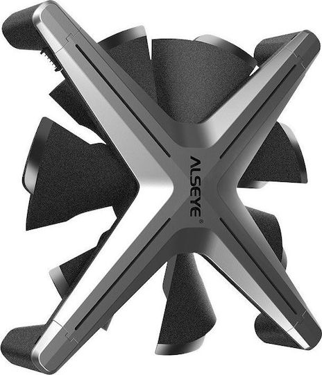 Inter-Tech Alseye X12 Kit Case Fan 120mm (1200rpm / 42.20cfm) με RGB Φωτισμό και Σύνδεση 4-Pin PWM / 3-Pin 3τμχ Γκρι