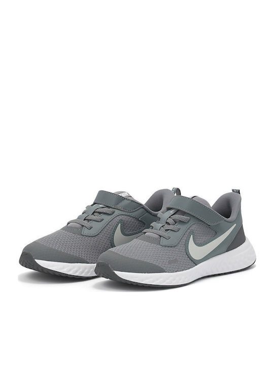 Revolution Revolution 5 Kids Sports Shoes Running with Hoop & Loop Closure Cool Grey / Pure Platinum / Dark Grey