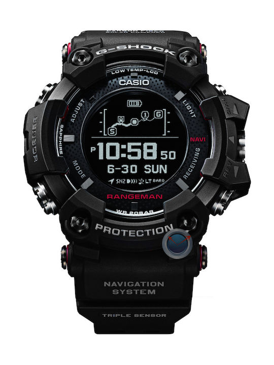 Casio G-Shock Master of G-Land Rangeman Цифров Часовник Батерия с Черно Каучукова каишка