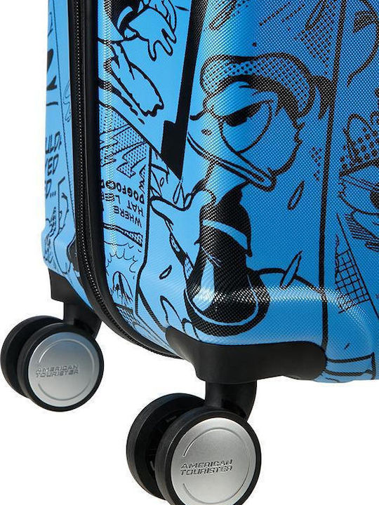 American Tourister Wavebreaker Disney Donald Duck Children's Cabin Travel Suitcase Hard Blue with 4 Wheels Height 55cm 85667-5278