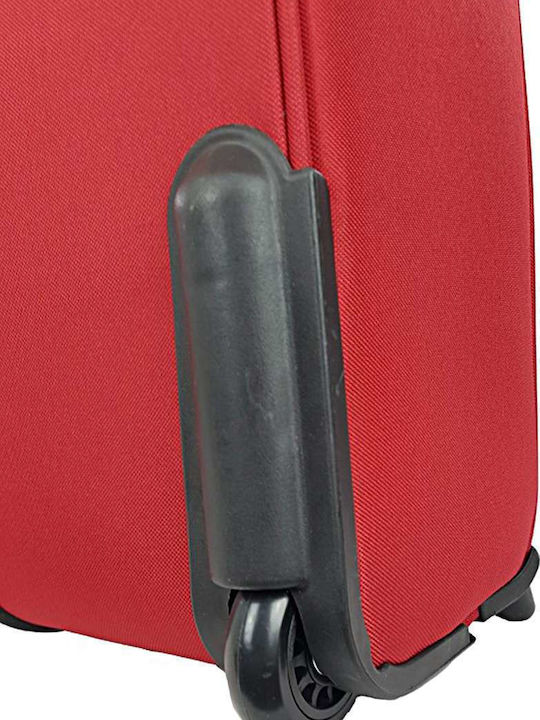 Diplomat Small The Light Collection Cabin Fabric Red Suitcase With 2 Wheels Height 55cm