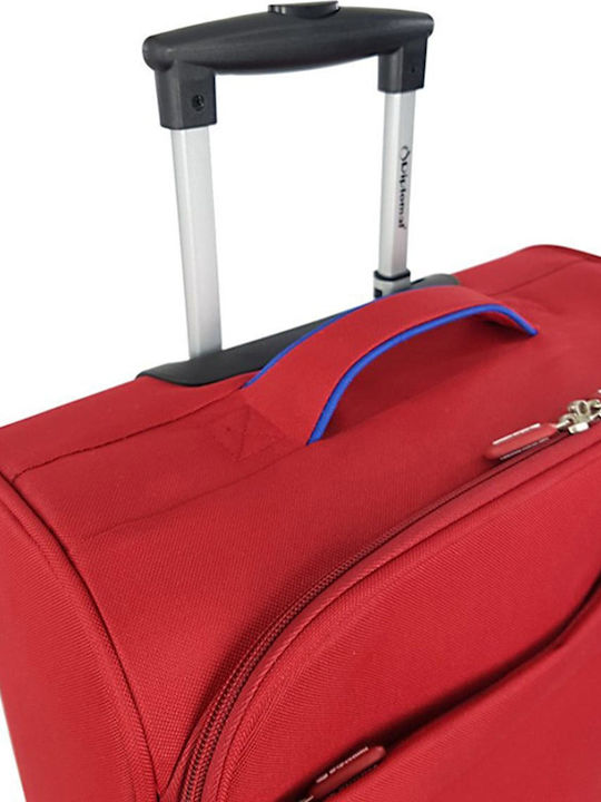 Diplomat Small The Light Collection Cabin Fabric Red Suitcase With 2 Wheels Height 55cm