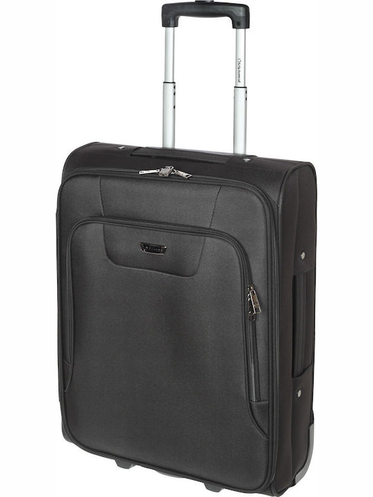 Diplomat Small The Vienna Collection Cabin Fabric Suitcase Black with 2 Wheels Height 55cm