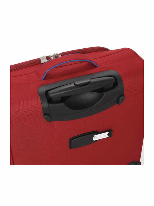 Diplomat Small The Light Collection Cabin Fabric Red Suitcase With 2 Wheels Height 55cm