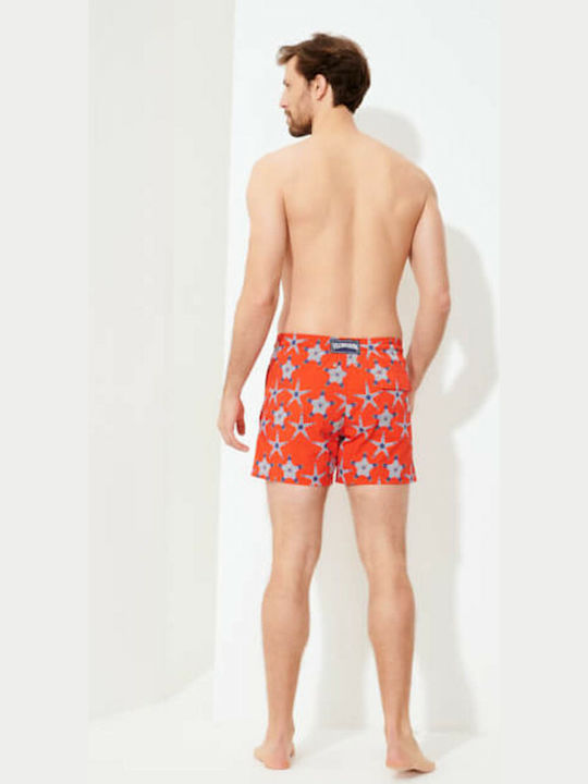 Vilebrequin Herren Badebekleidung Shorts Orange mit Mustern