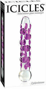 Icicles Icicles No 7 Γυάλινο Dildo Purple 18cm